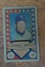 1983 PERMA-GRAPHICS CREDIT CARD GEORGE BRETT KANSAS CITY ROYALS A-1663