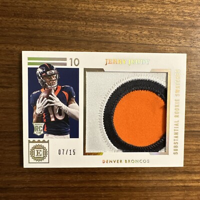 2020 Panini Encased Substantial Rookie Swatches Gold #6 Jerry Jeudy Jersey /25