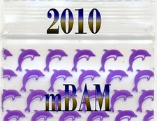 100 PACK PURPLE DOLPHINS 2010 Apple Zip Baggies 2.0X1.0" Mini DOLPHIN