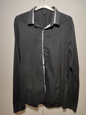 Black shirt with grey collar