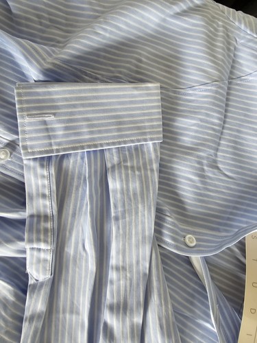 Fenn Wright Manson Cotton long sleeve Shirt Size XL/UK 16 - Light Blue/White NEW - Picture 6 of 10