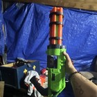 Dart Zone Green/Black Foam Dart Blaster w/ Rotating Barrel, Orange Barrel — photo 2