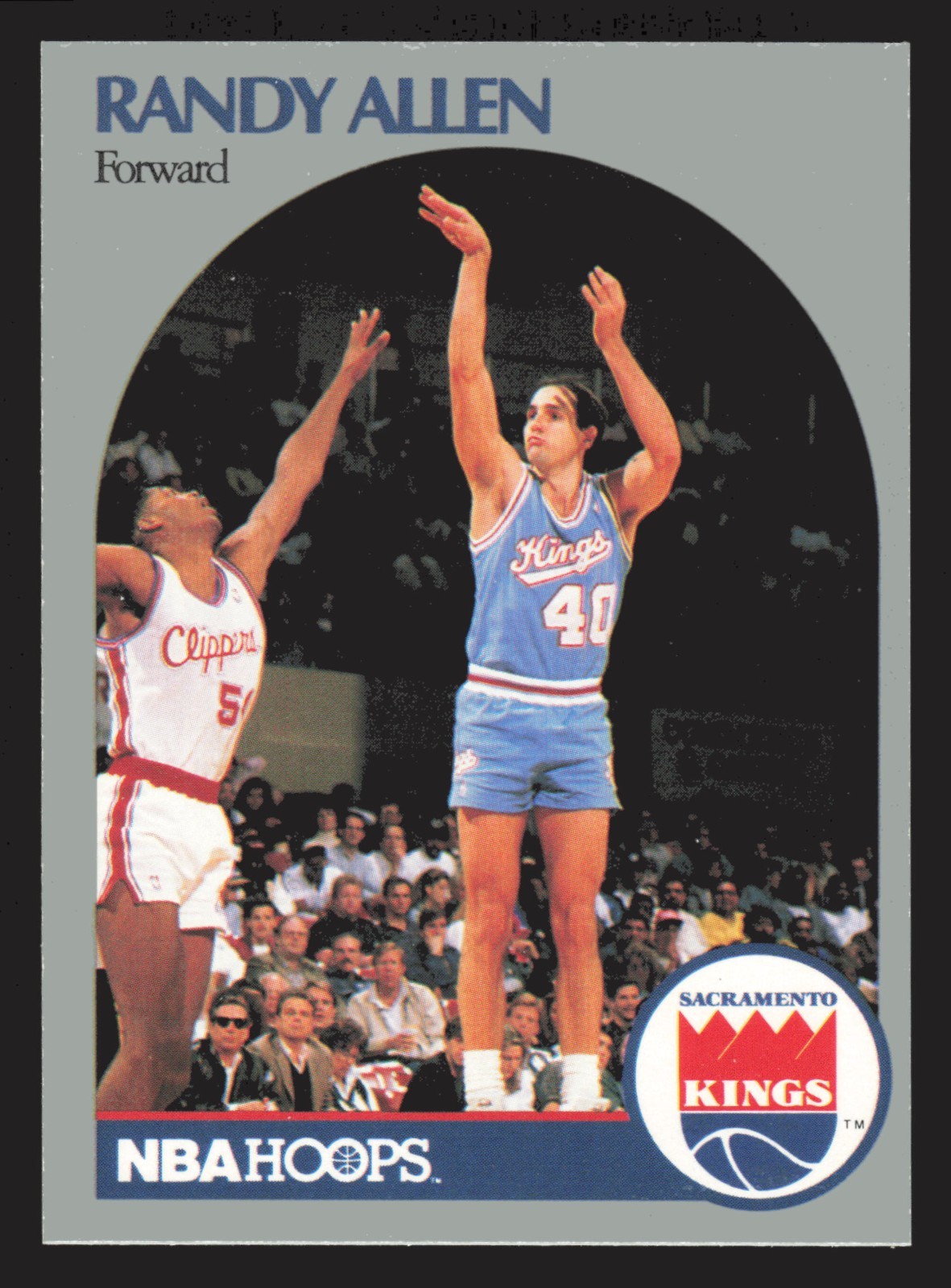 Randy Allen Short Print 1990-91 Hoops #254 SP Sacramento Kings NBA Basketball
