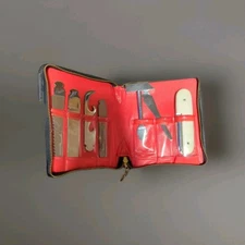 Vintage Universal Handy Man 7 Piece Stainless Steel Zippered Tool Kit