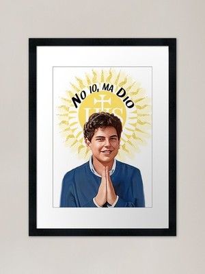 Carlo Acutis   No io, ma Dio Gerahmte Wandkunstplakat Leinwandbild Bild
