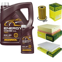 Mann Inspektionspaket 6L Mannol Energy 5W-30 FüR Seat Exeo ST 2.0 Tdi