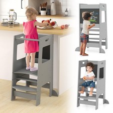 Toddler Standing Tower, Kids Montessori Kitchen Step Stool Helper with 2 Adju...