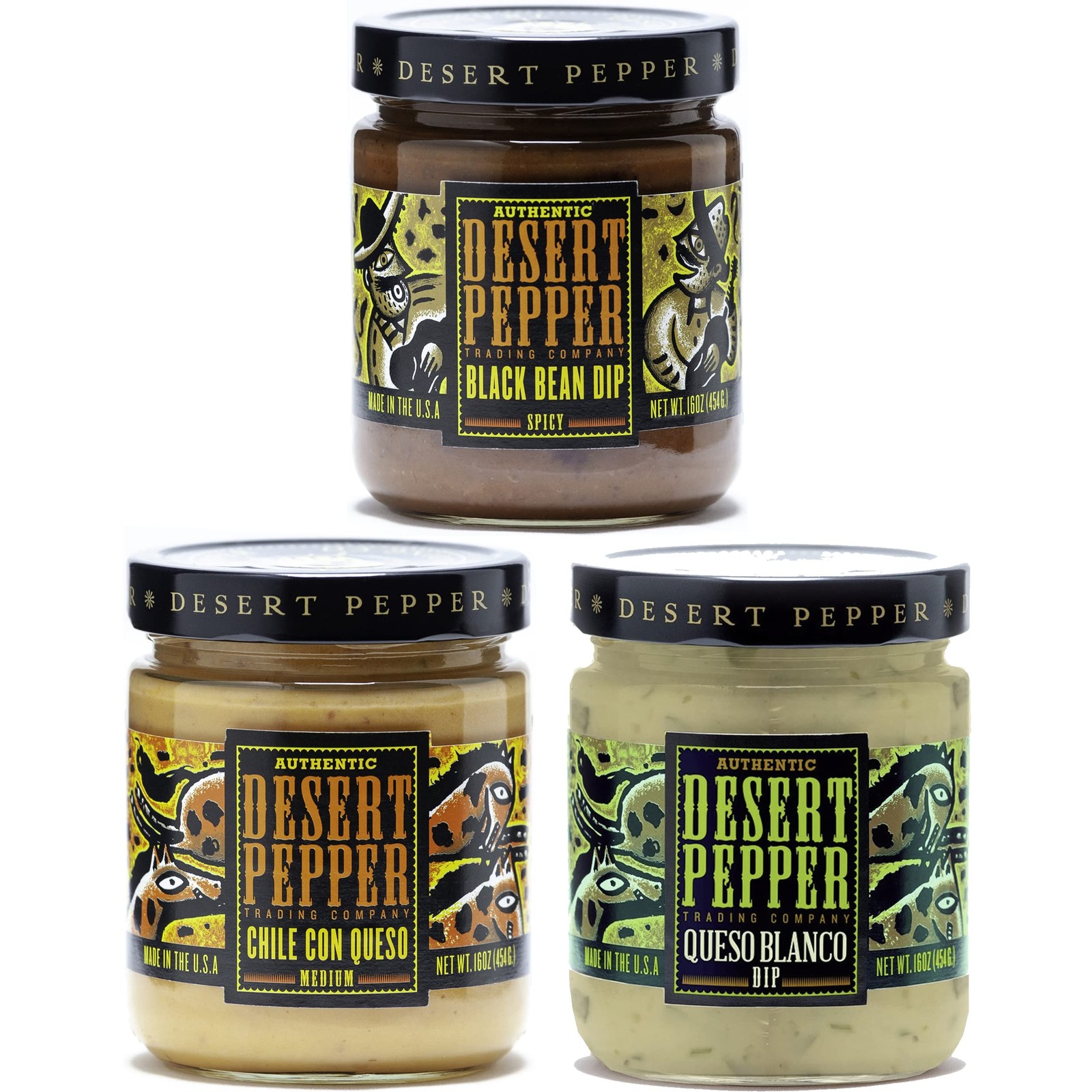 Paquete de 3 pimienta de postre variedad (queso blanco/chile con queso/frijol negro)