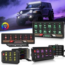 RGB 6/8/12 Gang Switch Panel Circuit Relay/Control Box For Marine Truck 12V 24V