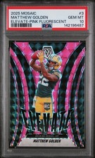 2025 Panini Mosaic - Elevate Matthew Golden #3 Mosaic Pink Fluorescent Prizm RC
