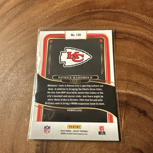 2024 Panini Select - Premier Level Patrick Mahomes II #120 - Picture 2 of 2