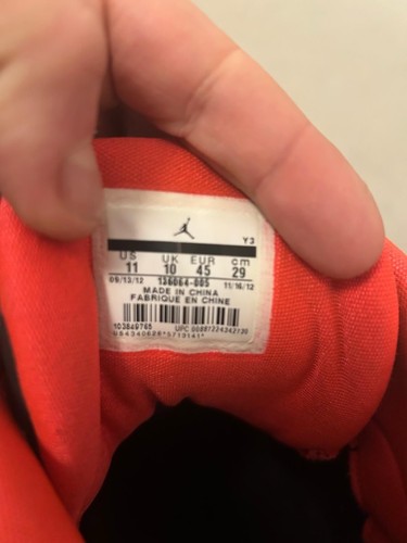 AIR JORDAN 3 RETRO CRIMSON / Taille 45 (11 Us)/ Très Bon État / OG Box - Photo 12/13