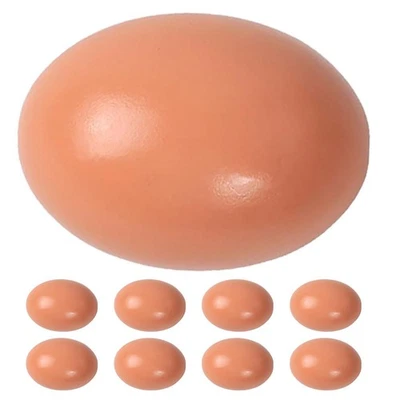 9 Pcs Œufs De Poule Faux Non Peints À Faire Soi-même Oeufs Bricolage Pâques - Photo 1/4