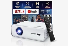 Aurzen EAZZE D1 Smart Projector with WiFi and Bluetooth,... 