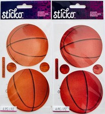 Sticko Basketball Stickers Scrapbooking Embellishment SPORT Game Day Player Ball