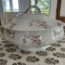 Vintage Theo Haviland Limoges France 10.5” Covered Oval Soup Tureen