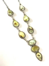 Palomino and Sterling Silver Southwestern Designed Lariat Necklace