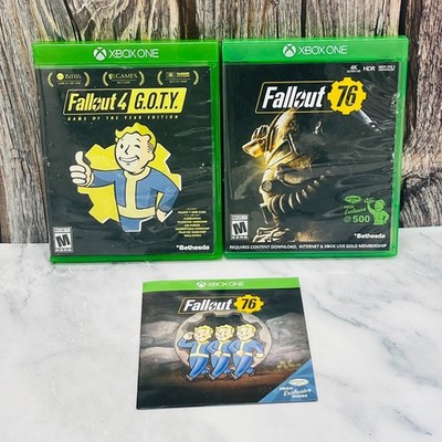Fallout 4 Game Of The Year Edition & Fallout 76 LOT  Xbox One Scratch Free Disc 