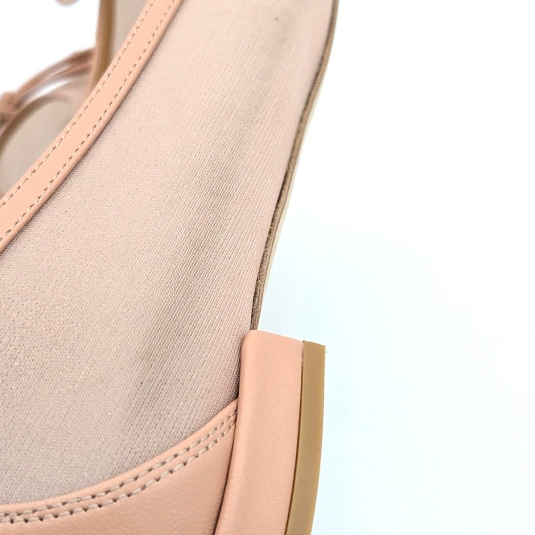 Stuart Weitzman Arabella Mesh Ballet Flat Women's Beige Size US9B EU39.5