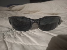 Oakley Mens Wrap Sunglasses Black Check Patte...