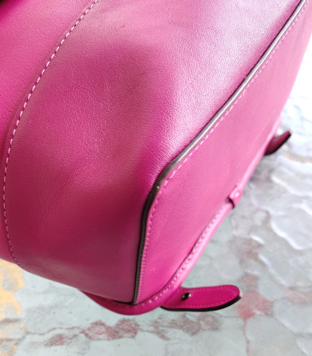Coach Small 3334 Hot Pink Leather Turnlock Limited Edition
