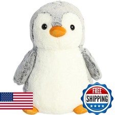 Aurora Pompom Penguin 16" Gray Stuffed Animal