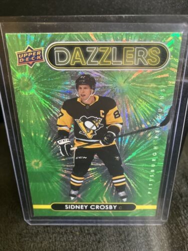 2021-22 Upper Deck Series 1 Sidney Crosby Dazzlers Green SP Insert - Pack Fresh