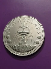 Barbados 1973, Genuine Silver Five Dollars💰 (0702-8)