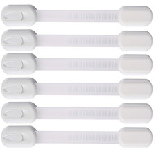 6 Pack Vmaisi Multi-Use Adhesive Straps Locks - Childproofing Baby Proofing Cabi