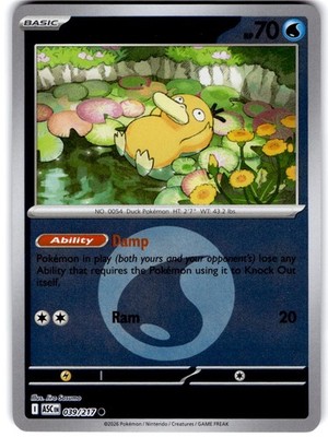 Pokemon Psyduck Ascended Heroes 39/217 Energy Holo Near Mint English
