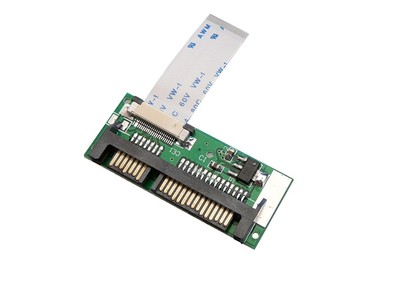 ZIF LIF 1.8 24-Punkt 12.5mm zu SATA Konverter mit LIF24 Flachbandkabel im Lie...
