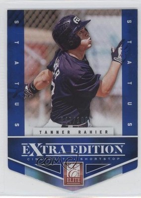 2012 Elite Extra Edition Status Blue Die-Cut 47/100 Tanner Rahier #141 0p8