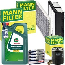 MANN INSPEKTIONSPAKET+CASTROL 5W-30 ÖL passend für HYUNDAI i20 II GB 75+84 PS