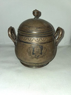sucrier métal argenté style Louis XVI - Photo 1/4