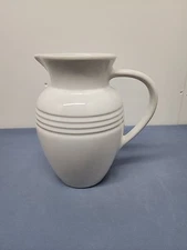 Le Creuset White Stoneware  Pitcher Retired 64 Oz.