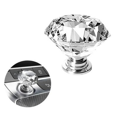 Car Start Button with Push-to-Start Rocker Lever, Engine Diamond - Transparent
