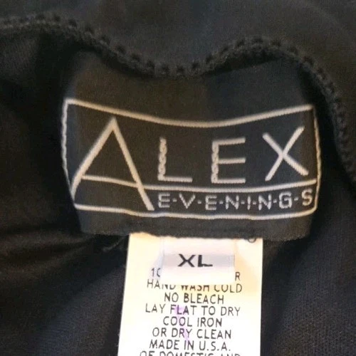 Maxi Falda con Volantes Alex Evenings Chifón Negra Cintura Elástica - Muy Femenina Foto 4 de 4