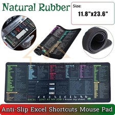 11.81  x 23.62  Mouse Pad for Exce   Small Excel Cheat Sheet Desk Pad
