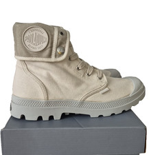 Palladium Boots Mens 7 Medium Beige Vapor Metal Baggy Canvas Combat New in Box