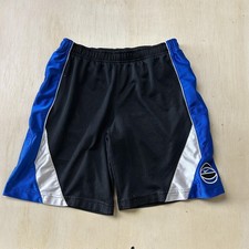 Nike Shorts Boys Medium 10-12 Black Blue Mesh Athletic Basketball Gym Activewear