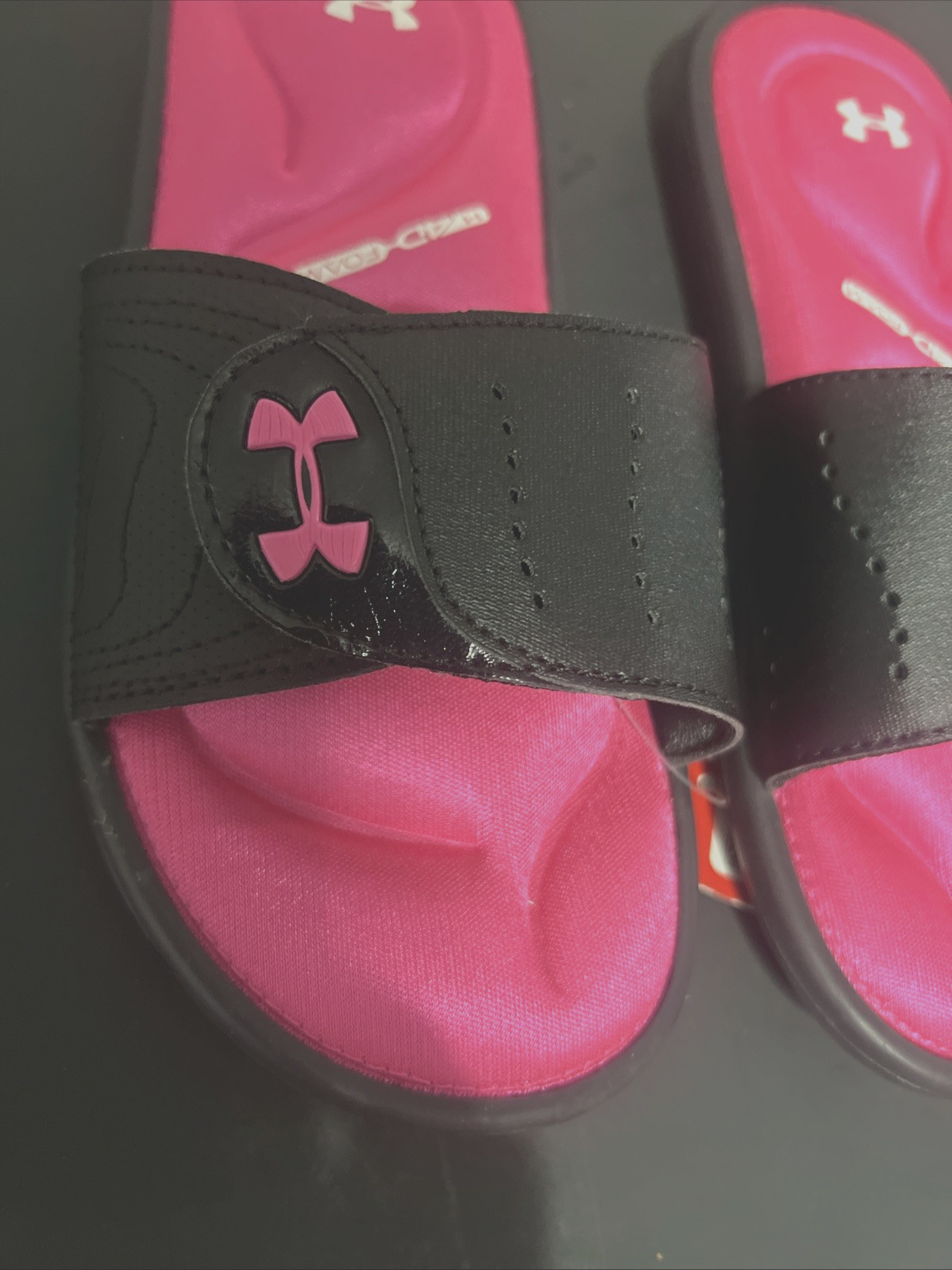 Girls Size 3 Y UNDER ARMOUR IGNITE 3022733 4D COMFORT FOAM Slides PINK Sandals thumbnail 4