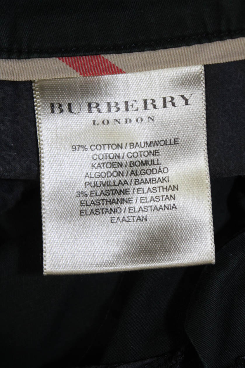 Burberry London Womens Cotton Lined Zip Button Casual Shorts Black Size 06 thumbnail 4