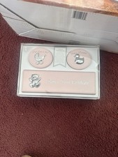 First Impressions Pink 4-Piece Baby Birth Certificate Holder and Treasure Boxes
