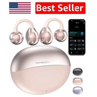 Real-Time AI Translator Earbuds: Lightweight, Fast Charging & Stylish in Pink