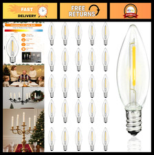 LED Candelabra Bulbs 0.6W - Warm White Replacement for Window Candles, Chandelie