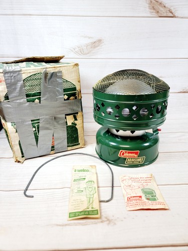 Vintage 1967 Coleman 513-700 Dial Catalytic Heater 4-67 Camping, w/ Original Box