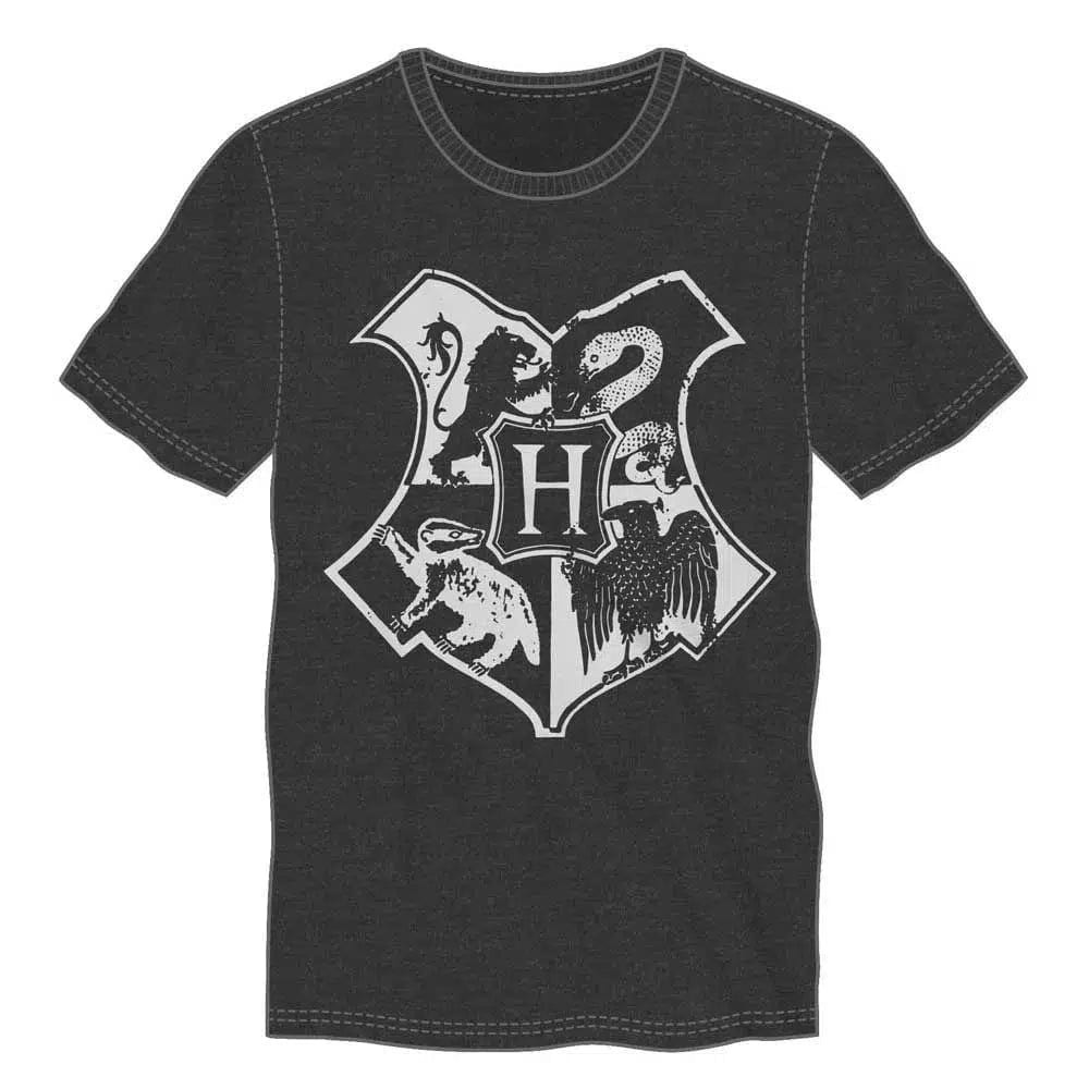Harry Potter Hogwarts House Crest Unisex Dark Gray T-Shirt by Bioworld