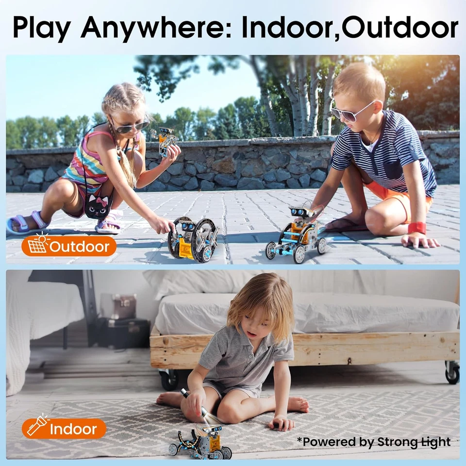 Energia Solare Robot, 12 in 1 Giocattoli Educativi, STEM Construcktion Set, Kit  - Immagine 3 di 4
