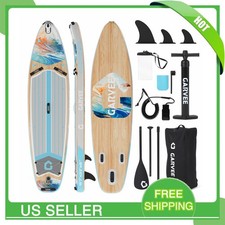 11ft Extra Wide Inflatable SUP Board, 450lb Capacity Paddle Board w/ Accessories