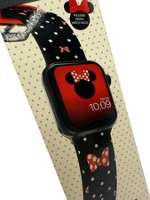 Disney Minnie Mouse Polka Noir Smart Watch Band Fits 38/40 42/44